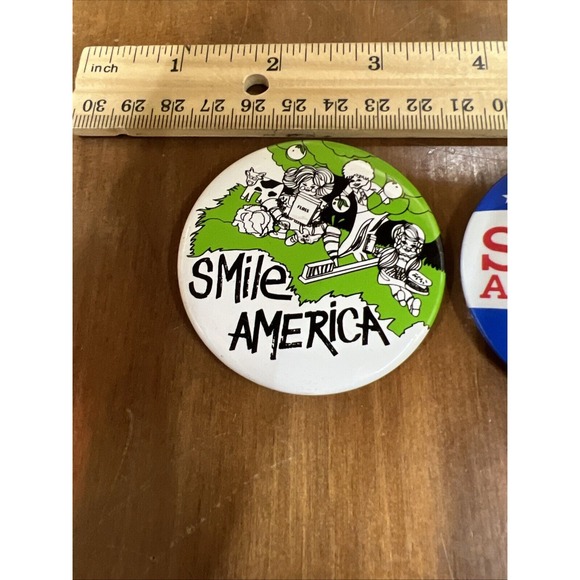 9 Dental Dentist Button Pins Smile America Plaque Softex Temple University - Picture 2 of 9